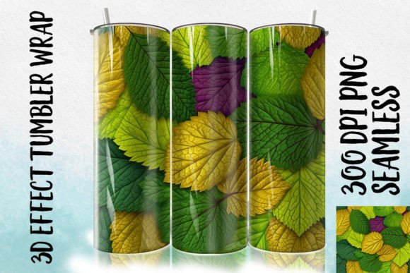 Download 3D Mulberry Leaf Tumbler Wrapp 2 - Leaf Collection