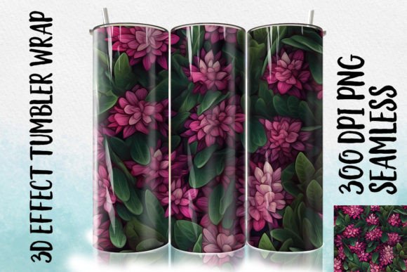 Download 3D Rhododendron Leaf Tumbler Wrapp 2 - Leaf Collection