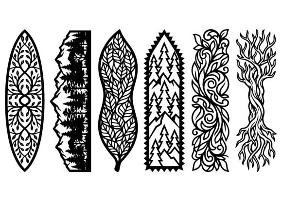 Download Nature Forest Leaf Bookmark EPS Bundle - Premium Bundle