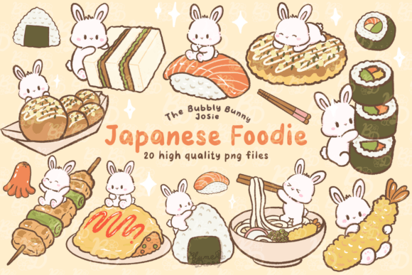 Download Kawaii Japanese Food Bunny Clipart - Premium Resources